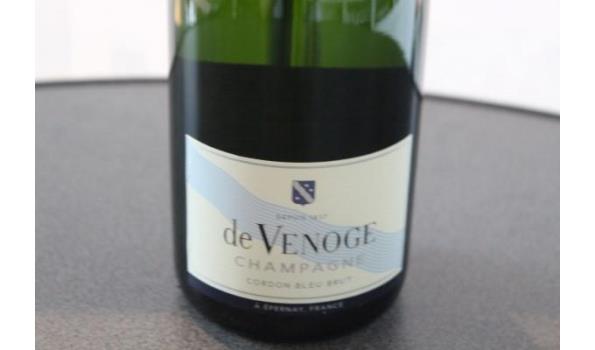 6 flessen à 75cl champagne De Venoge, Cordon Bleu Brut